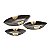 CONJUNTO DE PECAS DE CERAMICA PRETA COM RATTAN- 3PCS - Imagem 1
