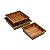 CJ DE BANDEJAS DE BAMBU- QUADRADA- 3 PCS - Imagem 1