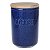 POTE DE CERAMICA AZUL COM TAMPA DE BAMBU - Imagem 1