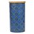 POTE DE CERAMICA AZUL COM TAMPA DE MADEIRA - Imagem 1