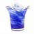VASO DECORATIVO EM VIDRO - TRANSPARENTE E AZUL - 22X21X25.5CM - Imagem 1