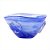 VASO DECORATIVO EM VIDRO TRANSPARENTE E AZUL 23CM X 23CM X 14CM - Imagem 1