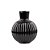 VASO DECORATIVO EM VIDRO PRETO - Imagem 1