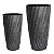 CJ. DE VASOS DE FIBER CLAY CINZA ESCURO - 2PCS - Imagem 1