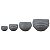 CJ. DE VASOS DE FIBER CLAY CINZA - 4PCS - Imagem 1