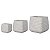 CJ. DE VASOS DE FIBER CLAY CINZA CLARO - 3PCS - Imagem 1
