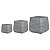 CJ. DE VASOS DE FIBER CLAY CINZA - 3PCS - Imagem 1