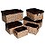 CONJ DE CESTOS DE FIBRA VEGETAL NATURAL - 6 PCS - Imagem 1