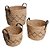 CONJ DE CESTOS DE FIBRA VEGETAL NATURAL - 3PCS - Imagem 1