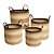 CONJ DE CESTOS DE PALHA E FIBRA VEGETAL NATURAL - 4 PCS - Imagem 1