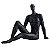 HOMEM DECORATIVO EM CERAMICA PRETA - Imagem 1