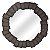 ESPELHO DECORATIVO COM MOLDURA DE MADEIRA MARROM - Imagem 1