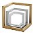 CJ. DE PECAS DECORATIVAS DE METAL PRATEADO E DOURADO - 3PCS - Imagem 1