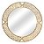 ESPELHO DECORATIVO COM MOLDURA DE METAL E MADEIRA DOURADO - Imagem 1