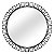 ESPELHO DECORATIVO COM MOLDURA DE METAL E MADEIRA PRETO - Imagem 1