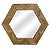 ESPELHO DECORATIVO COM MOLDURA DE MADEIRA MARROM - Imagem 1