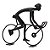 CICLISTA DECORATIVO DE RESINA PRETO - Imagem 1