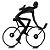 CICLISTA DECORATIVO DE RESINA PRETO - Imagem 1