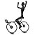 CICLISTA DECORATIVO DE RESINA PRETO - Imagem 1