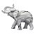 ELEFANTE DECORATIVO DE RESINA BRANCO TIPO MARMORE - Imagem 1