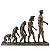 ESTATUETA EVOLUCAO HUMANA DE RESINA BRONZE - Imagem 1