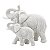 ELEFANTE DE RESINA BRANCO - Imagem 1