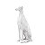 CACHORRO DE RESINA BRANCO - Imagem 1