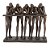 PECA DECORATIVA EM RESINA ESCULTURA HOMENS PENSANDO BRONZE 27X10X24 - Imagem 1