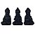 CJ. DE PECAS DECORATIVAS EM RESINA PRETA - 3 PCS - Imagem 1