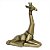 GIRAFA DECORATIVA DE RESINA DOURADO - Imagem 1