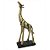 GIRAFA DECORATIVA DE RESINA DOURADA E PRETA - Imagem 1