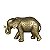 ELEFANTE DE RESINA DOURADO - Imagem 1