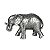 ELEFANTE DE RESINA PRATEADO - Imagem 1