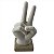 MAO DECORATIVA DE CERAMICA BRANCA - Imagem 1
