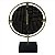 RELÓGIO DECORATIVO DE MADEIRA E METAL PRETO E DOURADO - Imagem 1