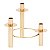 CASTICAL DECORATIVO DE METAL PARA 3 VELAS DOURADO - Imagem 1