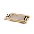 CJ DE BANDEJAS EM FIBRA NATURAL RATTAN E METAL PRETO 2PCS - Imagem 1
