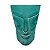 VASO DE VIDRO COM FACE ESTILO MOAI AZUL FOSCO - Imagem 1
