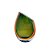 VASO DE VIDRO VERDE ESTILO MURANO - Imagem 1