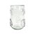 VASO DECORATIVO EM VIDRO TRANSPARENTE COM DETALHES EM RELEVO ESTILO MURANO - Imagem 1