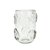 VASO DECORATIVO EM VIDRO TRANSPARENTE COM DETALHES EM RELEVO ESTILO MURANO - Imagem 1