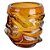 VASO DE VIDRO LARANJA ESTILO MURANO - Imagem 1