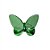 BORBOLETA DECORATIVA EM VIDRO VERDE - Imagem 1