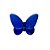 BORBOLETA DECORATIVA EM VIDRO AZUL - Imagem 1