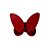 BORBOLETA DECORATIVA EM VIDRO VERMELHO - Imagem 1