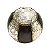 BOLA DECORATIVA DE MADEIRA 10 CM- PRETO COM PRATA - Imagem 1