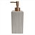 PORTA SABONETE LIQUIDO EM RESINA DISPENSER BRANCO E ROSE GOLD 7CM X 7CM X 20CM - Imagem 1