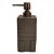 PORTA SABONETE LIQUIDO EM RESINA DISPENSER CINZA E BRONZE 7,3CM X 7,3CM X 19,2CM - Imagem 1
