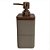 PORTA SABONETE LIQUIDO EM RESINA DISPENSER CINZA E BRONZE 7,3CM X 7,3CM X 19,5CM - Imagem 1