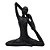 PECA DECORATIVA EM RESINA ESTATUETA YOGA PRETO 22,5CM X 7,5CM X 26CM - Imagem 1